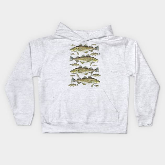 Cod fish Kids Hoodie by msmart